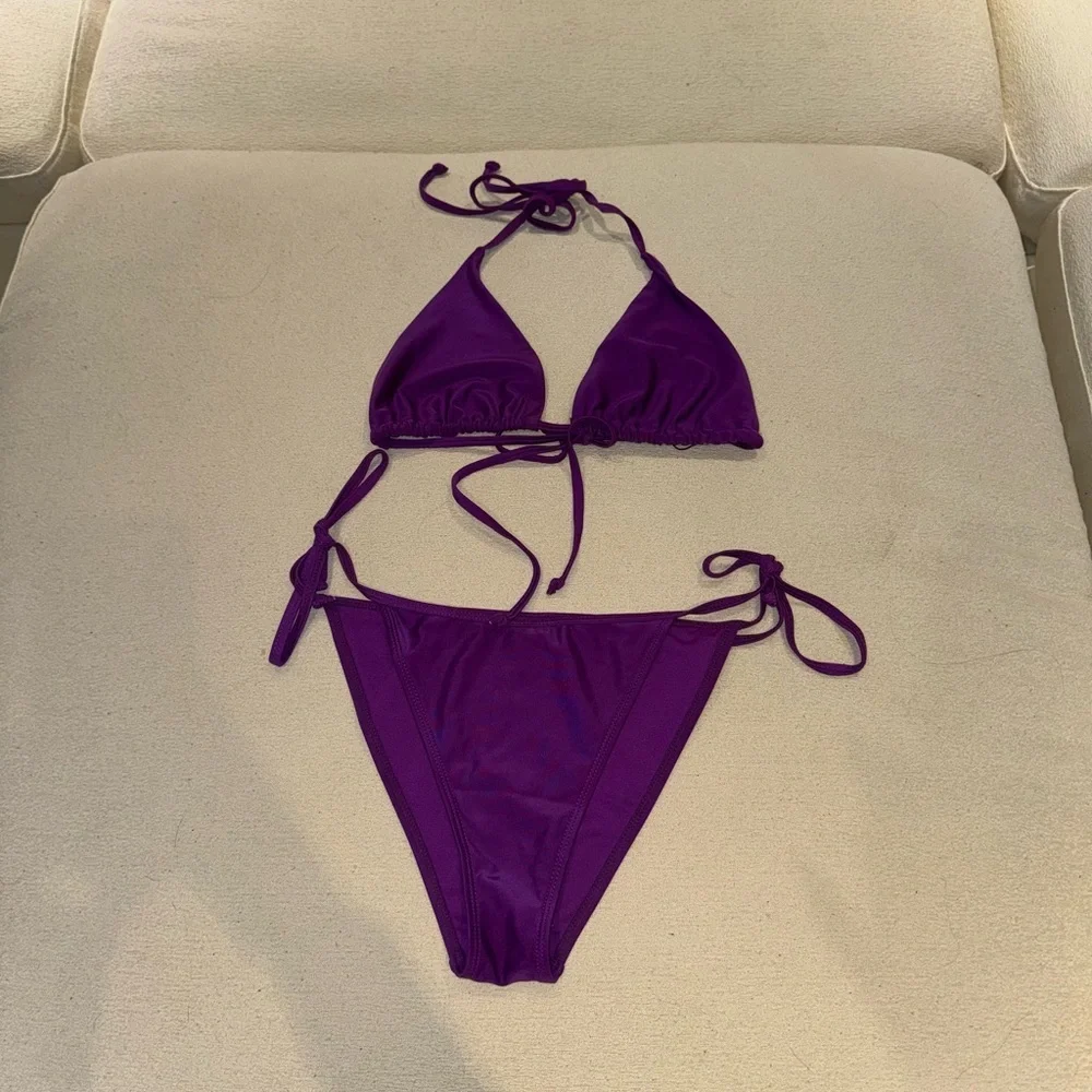 PrettyLittleThing Purple Two Piece Bikini Set 💜 (Top 10 / Bottom 6)